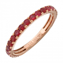 Load image into Gallery viewer, Gemstone Ruby Stackable Eternity Ring
