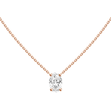 Load image into Gallery viewer, 0.3ct Floating Oval Diamond Solitaire Necklace
