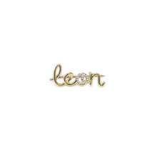 Load image into Gallery viewer, Custom Name Baby Pin with Pave Diamond/Gemstone Letter
