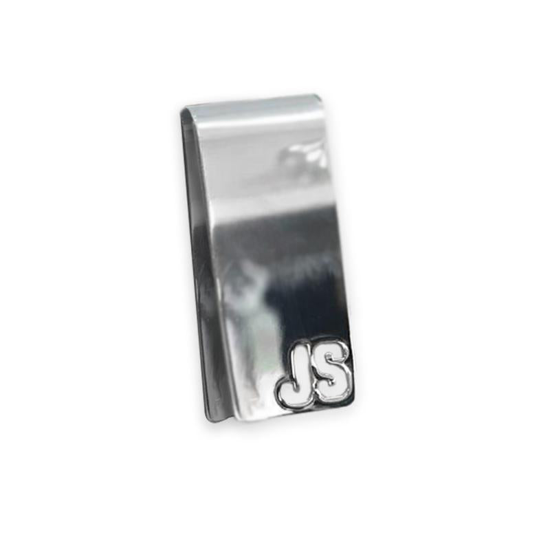 925 Silver Personalized Initials Money Clip